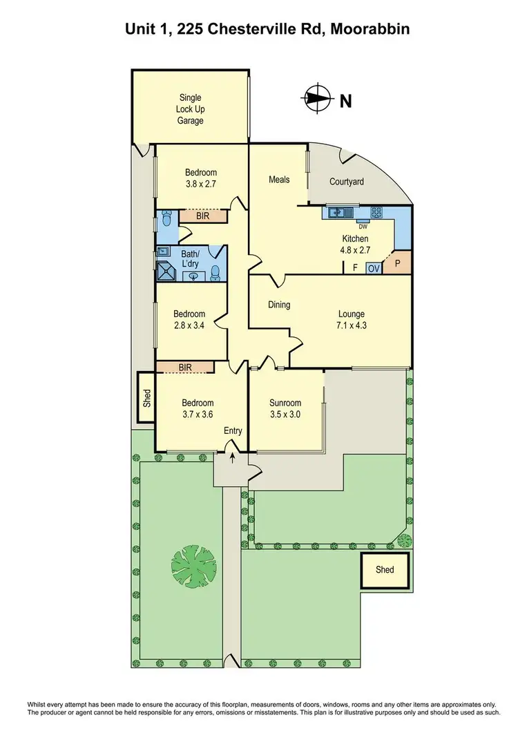 Floorplan of Homely unit listing, 1/225 Chesterville Road, Moorabbin VIC 3189
