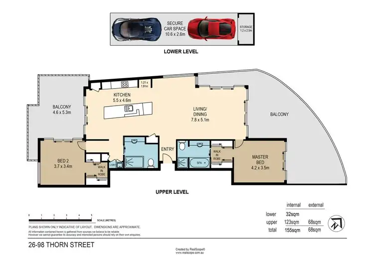 Floorplan of Homely apartment listing, 26/98 Thorn Street, Kangaroo Point QLD 4169