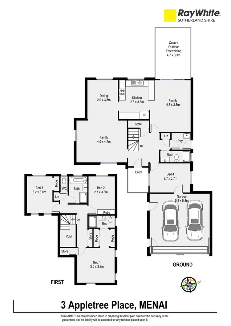 Floorplan of Homely house listing, 3 Appletree Place, Menai NSW 2234