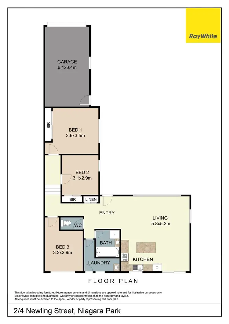 Floorplan of Homely semi-detached listing, 2/4 Newling Street, Niagara Park NSW 2250