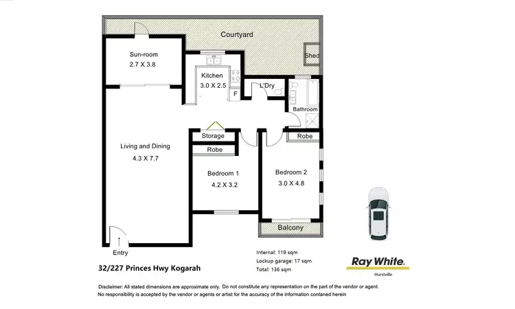 Floorplan of Homely unit listing, 32/227 Princes Highway, Kogarah NSW 2217