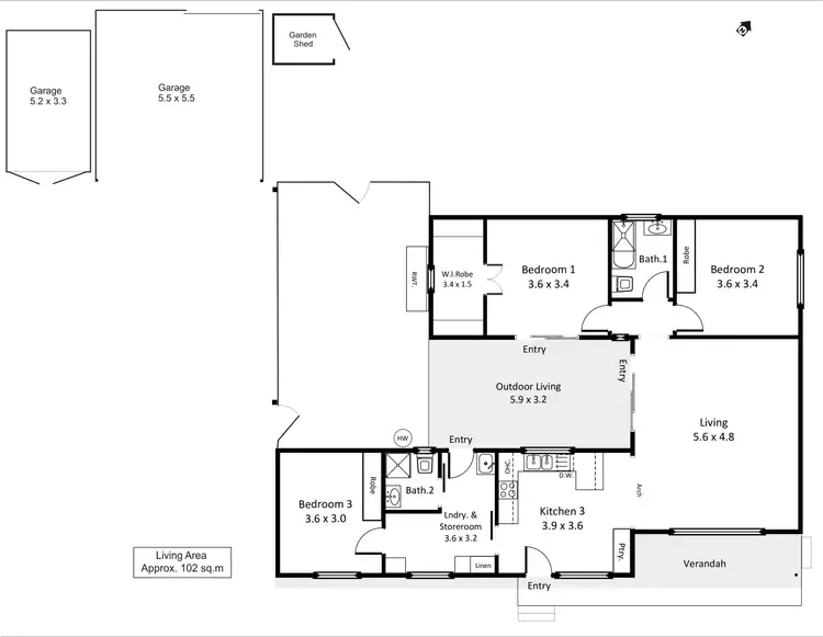 Floorplan of Homely house listing, 17 Fenwick Road, Berri SA 5343