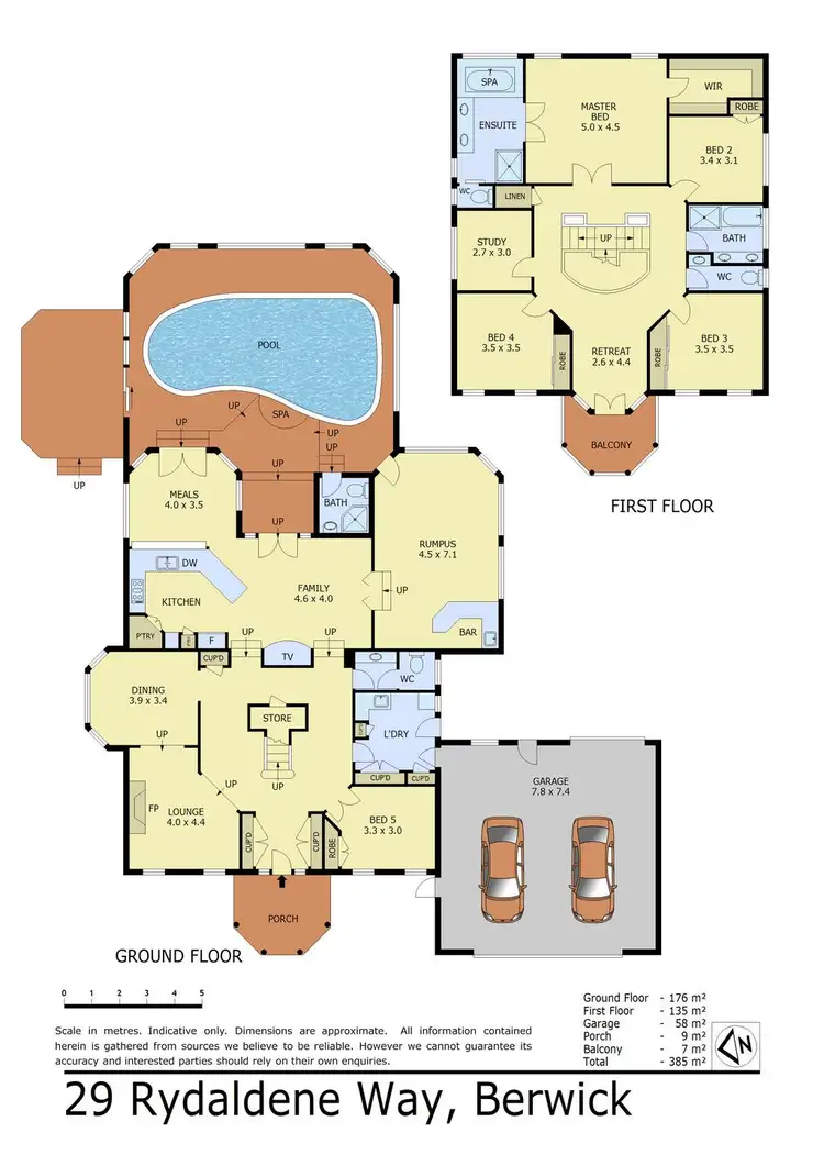 Floorplan of Homely house listing, 29 Rydaldene Way, Berwick VIC 3806