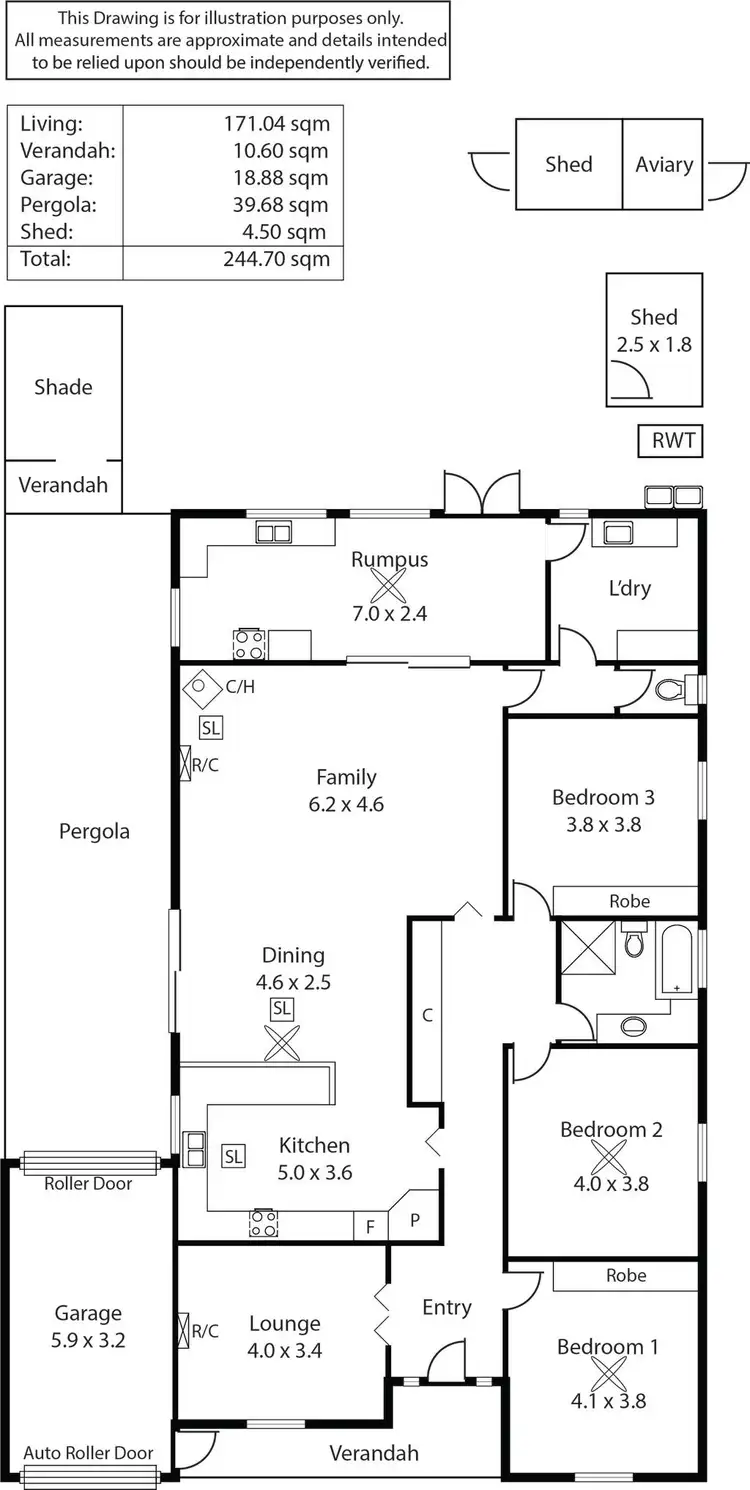 Floorplan of Homely house listing, 20 Gregory Crescent, Seaton SA 5023
