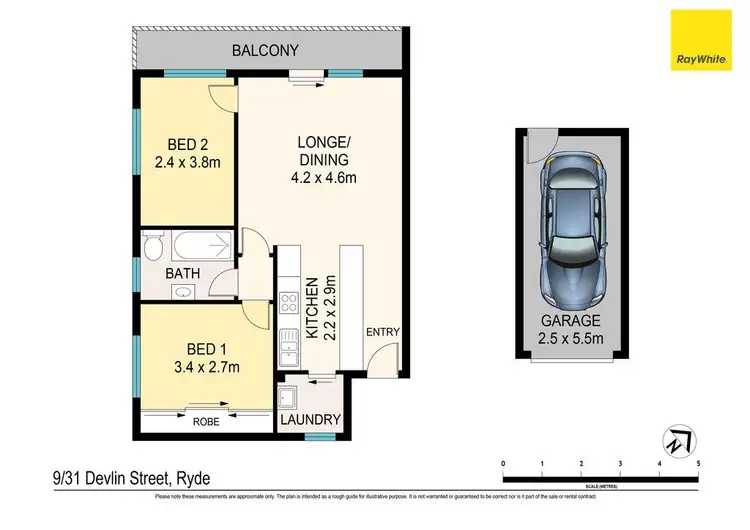 Floorplan of Homely unit listing, 9/31 Devlin Street, Ryde NSW 2112