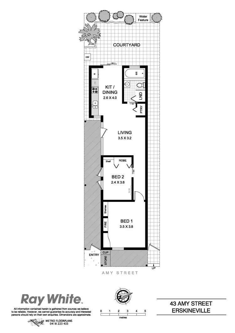 Floorplan of Homely house listing, 43 Amy Street, Erskineville NSW 2043