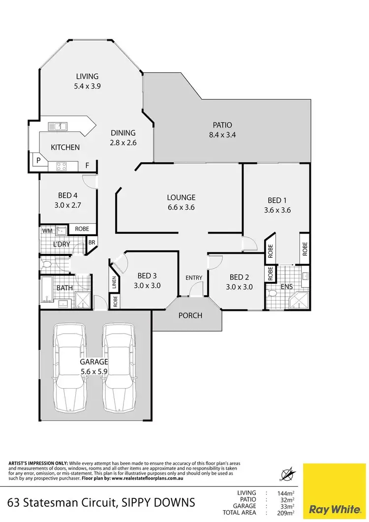 Floorplan of Homely house listing, 63 Statesman Circuit, Sippy Downs QLD 4556