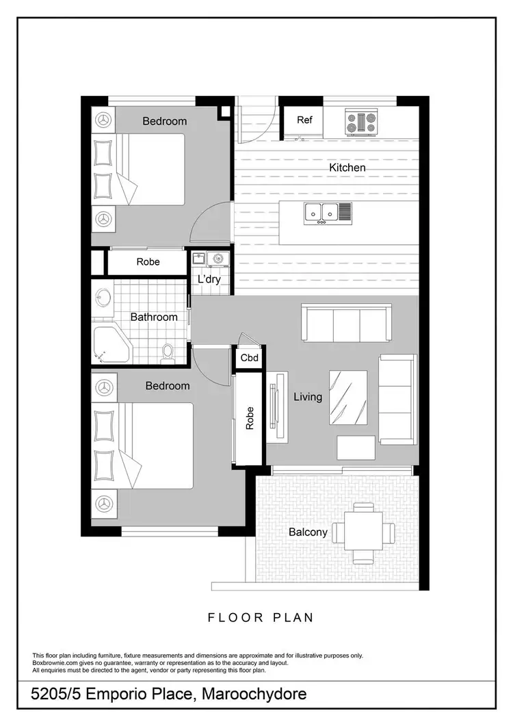 Floorplan of Homely unit listing, 5205/5 Emporio Place, Maroochydore QLD 4558