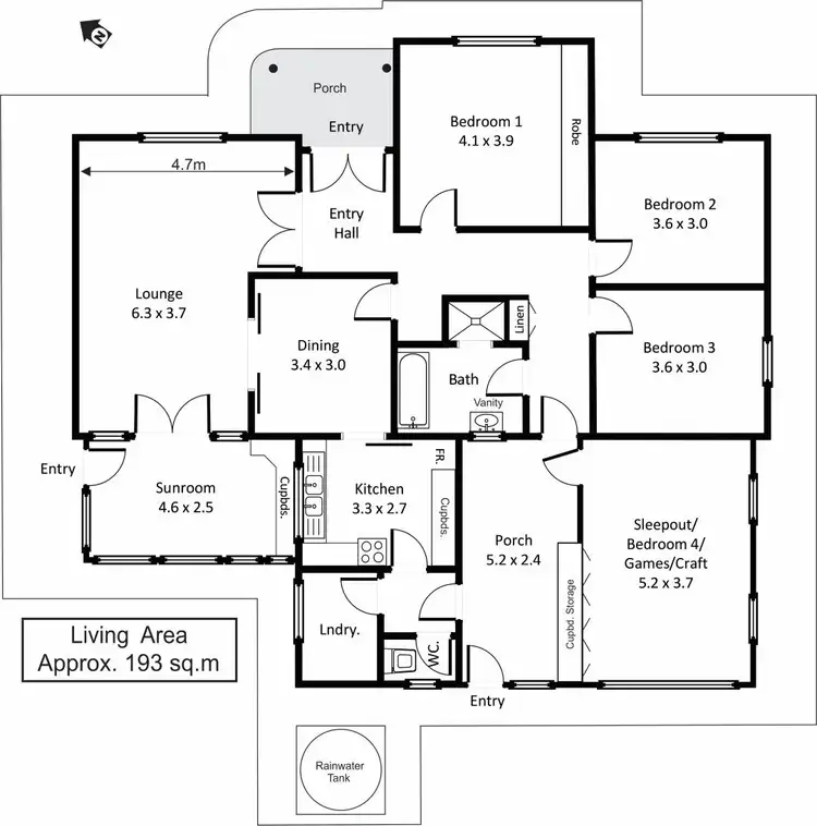 Floorplan of Homely house listing, 2 Dickerson Street, Barmera SA 5345