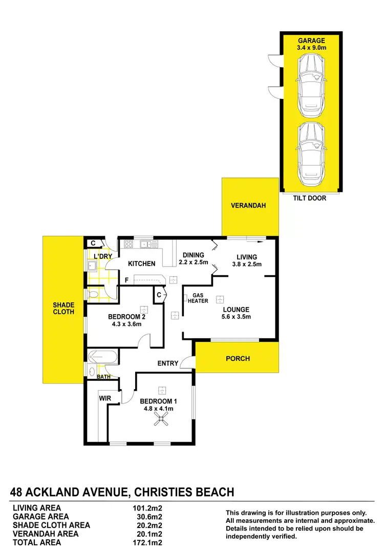 Floorplan of Homely house listing, 48 Ackland Avenue, Christies Beach SA 5165
