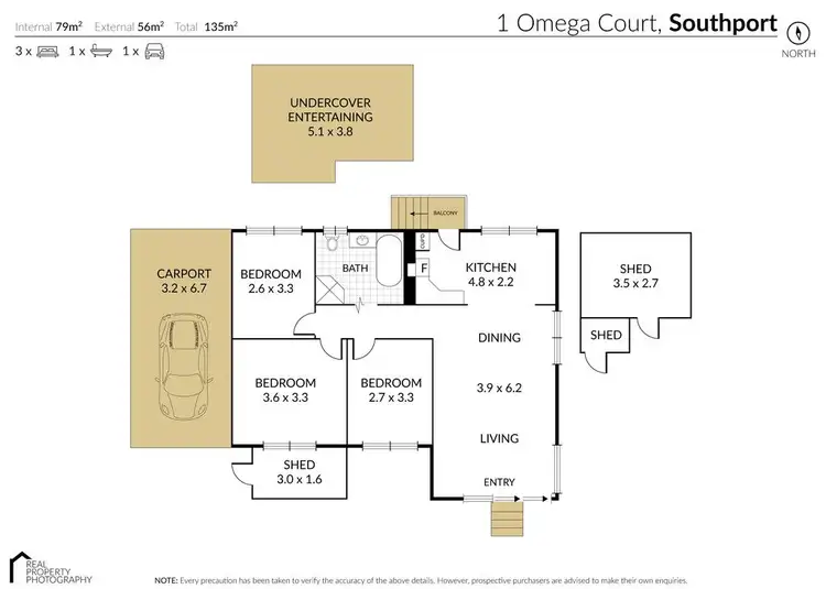 Floorplan of Homely house listing, 1 Omega Court, Southport QLD 4215