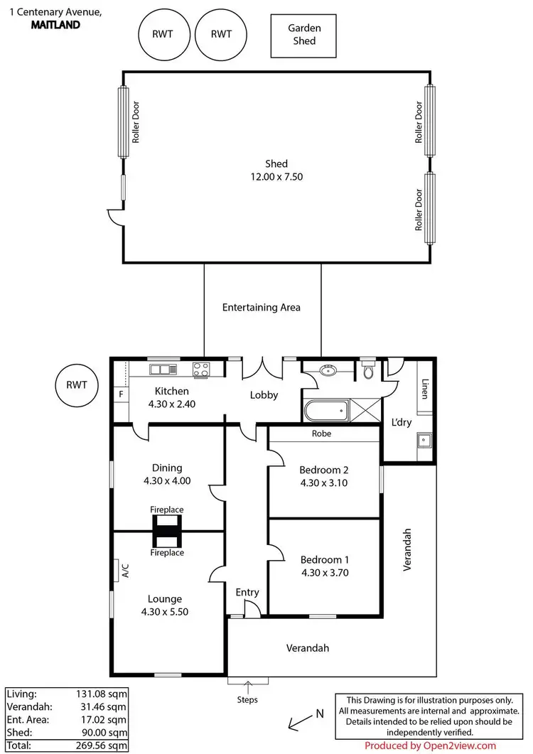 Floorplan of Homely house listing, 1 Centenary Avenue, Maitland SA 5573