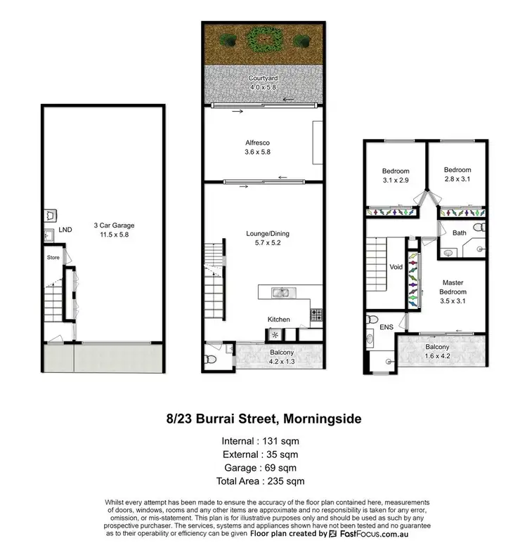 Floorplan of Homely townhouse listing, 8/23 Burrai Street, Morningside QLD 4170
