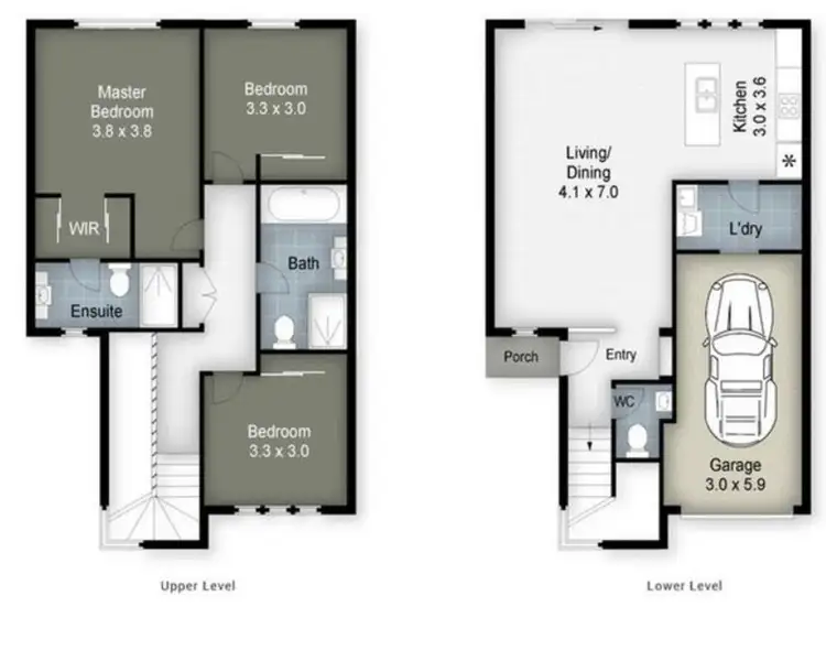 Floorplan of Homely townhouse listing, 59/1 Norris Street, Pacific Pines QLD 4211