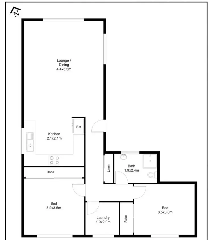 Floorplan of Homely unit listing, 4/114 Clifford Street, Goulburn NSW 2580