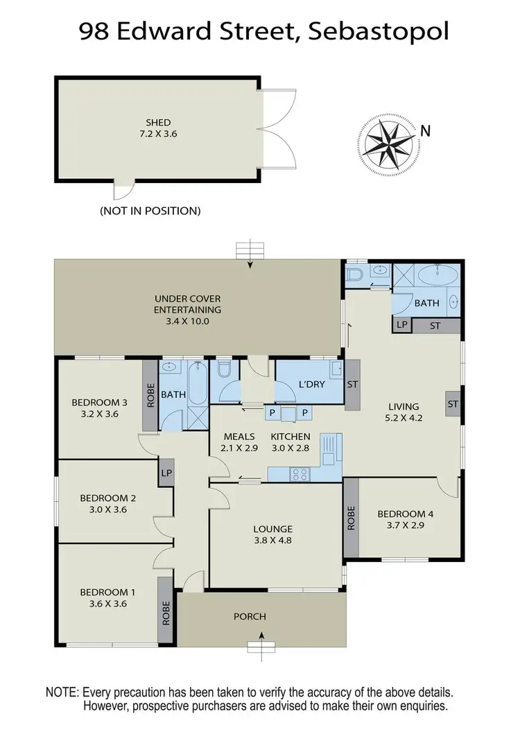 Floorplan of Homely house listing, 98 Edwards Street, Sebastopol VIC 3356