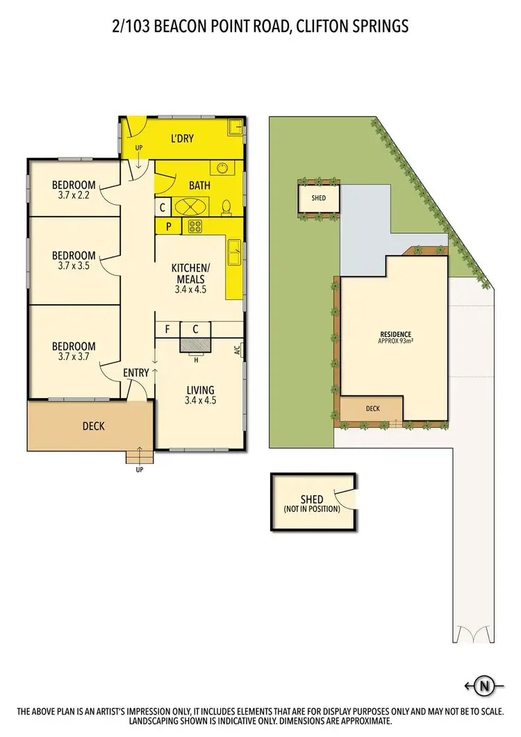 Floorplan of Homely house listing, 2/103 Beacon Point Road, Clifton Springs VIC 3222