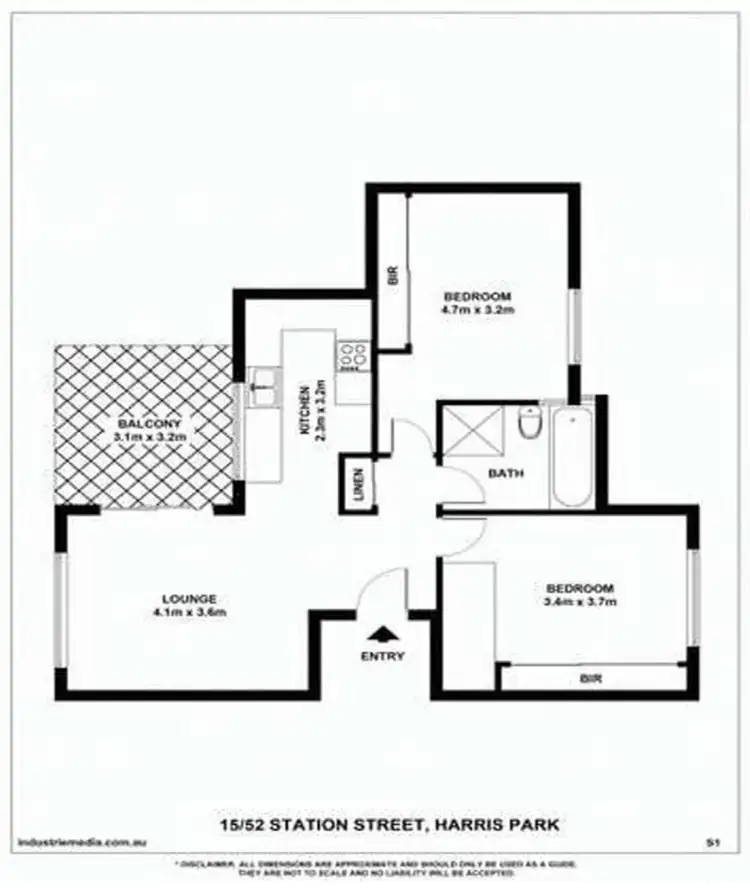 Floorplan of Homely apartment listing, 15/52 Station Street East, Harris Park NSW 2150