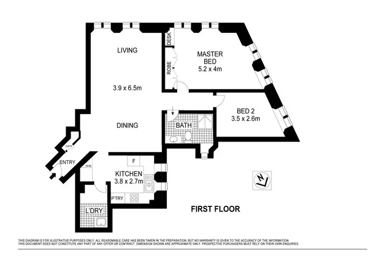Floorplan of Homely apartment listing, 4/1 Waruda Street, Kirribilli NSW 2061