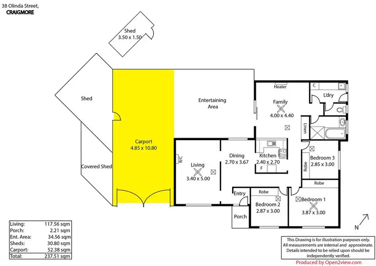 Floorplan of Homely house listing, 38 Olinda Street, Craigmore SA 5114