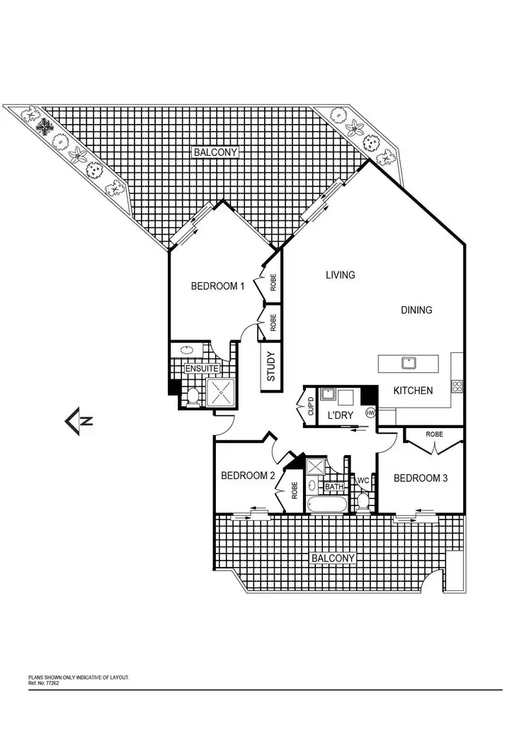Floorplan of Homely apartment listing, 75/20 Beissel Street, Belconnen ACT 2617