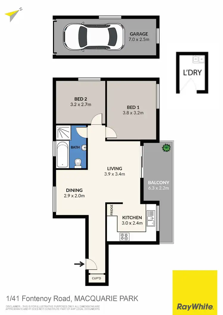 Floorplan of Homely unit listing, 1/41 Fontenoy Road, Macquarie Park NSW 2113