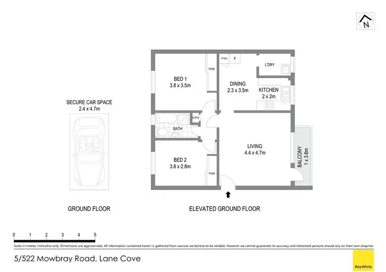 Floorplan of Homely apartment listing, 5/522 Mowbray Road, Lane Cove NSW 2066