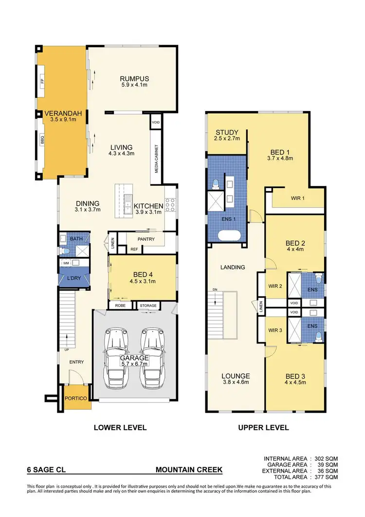 Floorplan of Homely house listing, 6 Sage Close, Mountain Creek QLD 4557