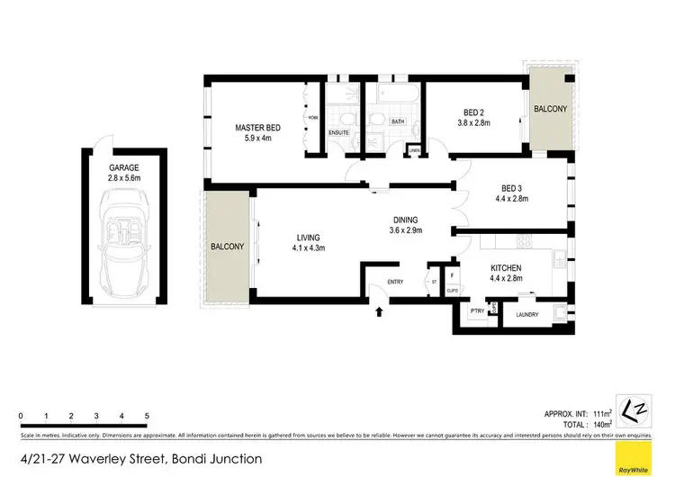 Floorplan of Homely unit listing, 4/21-27 Waverley Street, Bondi Junction NSW 2022