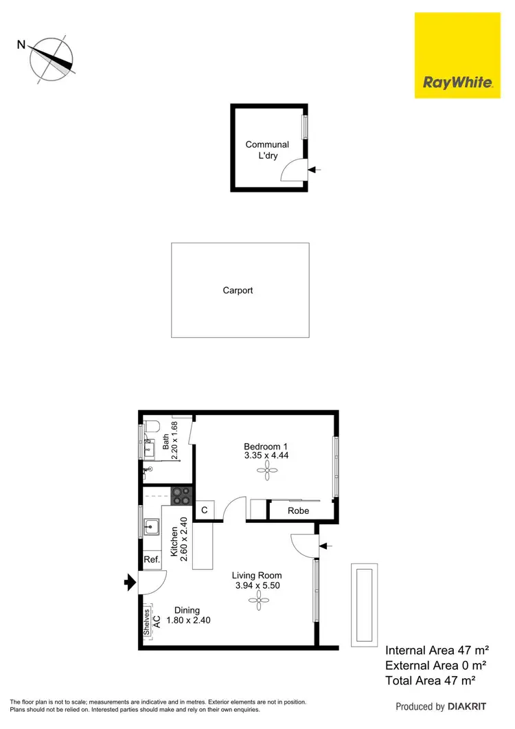 Floorplan of Homely unit listing, 2/2 Tarlton Street, Somerton Park SA 5044