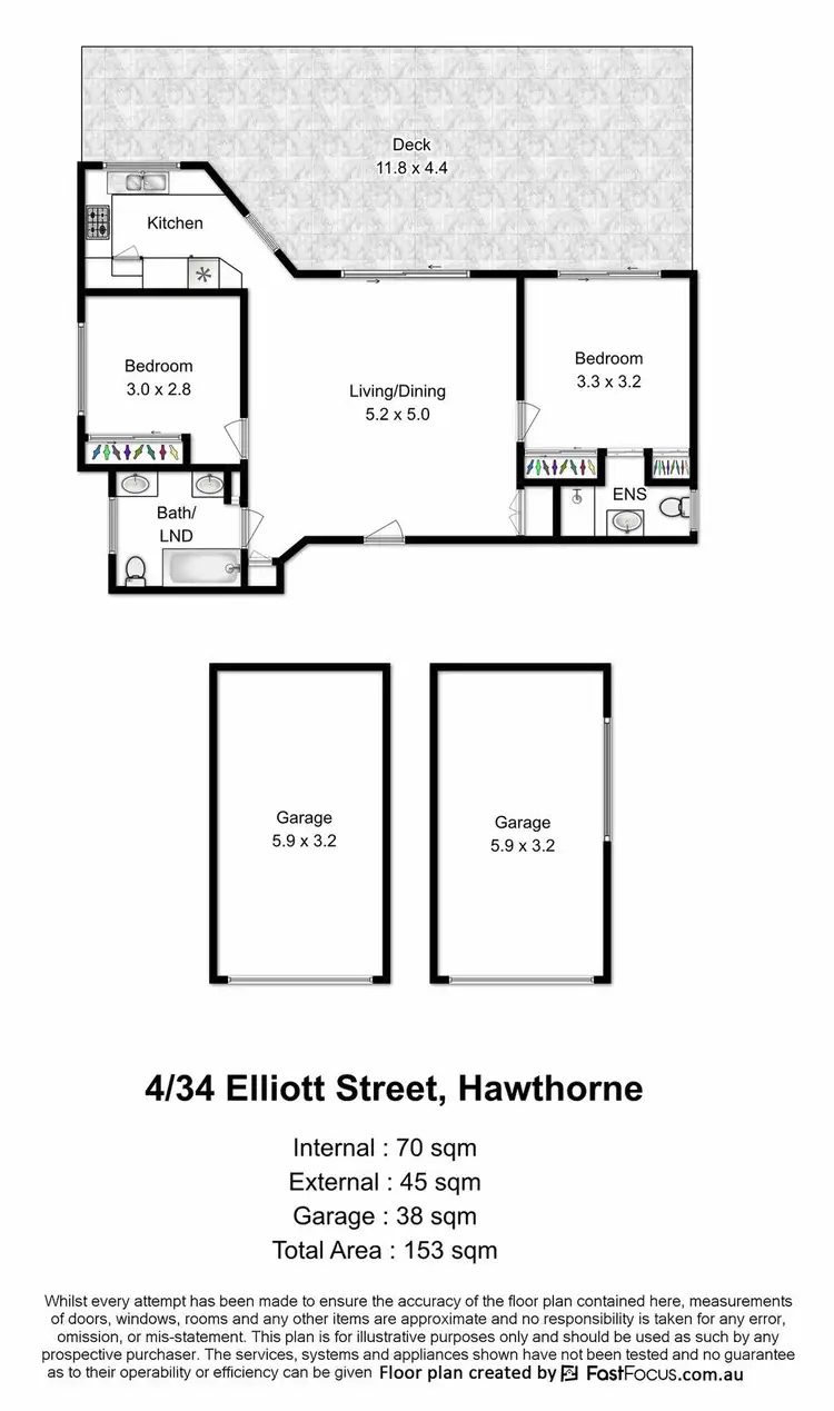 Floorplan of Homely unit listing, 4/34 Elliott Street, Hawthorne QLD 4171