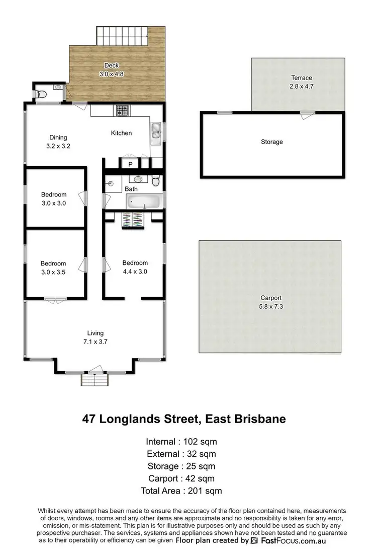 Floorplan of Homely house listing, 47 Longlands Street, East Brisbane QLD 4169
