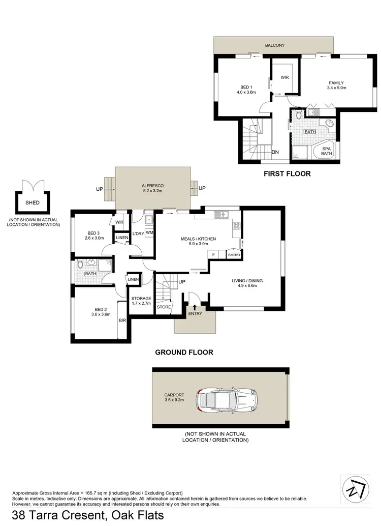 Floorplan of Homely house listing, 38 Tarra Crescent, Oak Flats NSW 2529