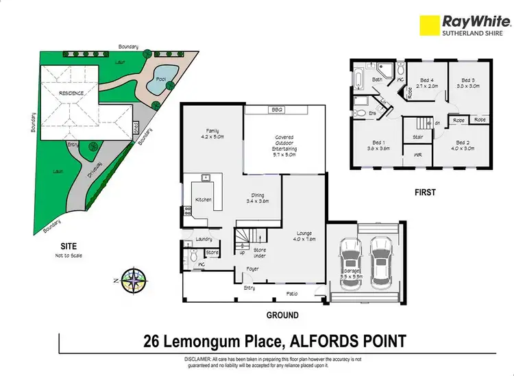 Floorplan of Homely house listing, 26 Lemongum Place, Alfords Point NSW 2234