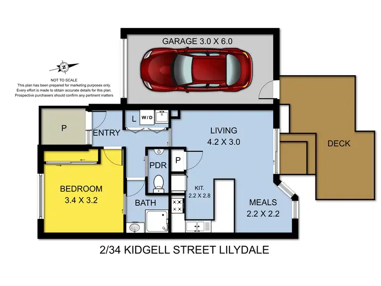 Floorplan of Homely unit listing, 2/34 Kidgell Street, Lilydale VIC 3140
