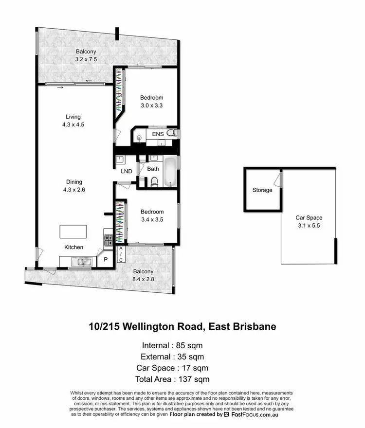 Floorplan of Homely unit listing, 10/215 Wellington Road, East Brisbane QLD 4169