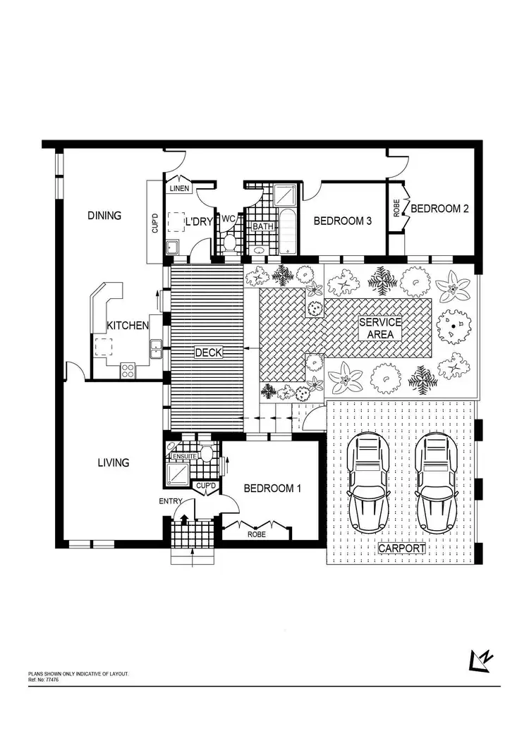 Floorplan of Homely townhouse listing, 3 Tryon Street, Hackett ACT 2602