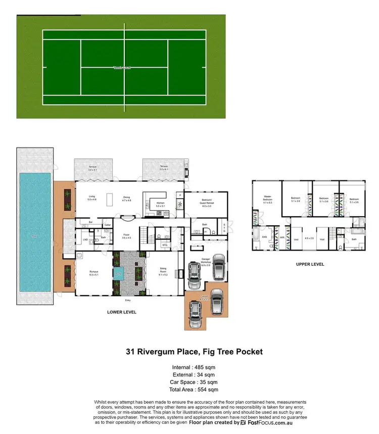 Floorplan of Homely house listing, 31 Rivergum Place, Fig Tree Pocket QLD 4069