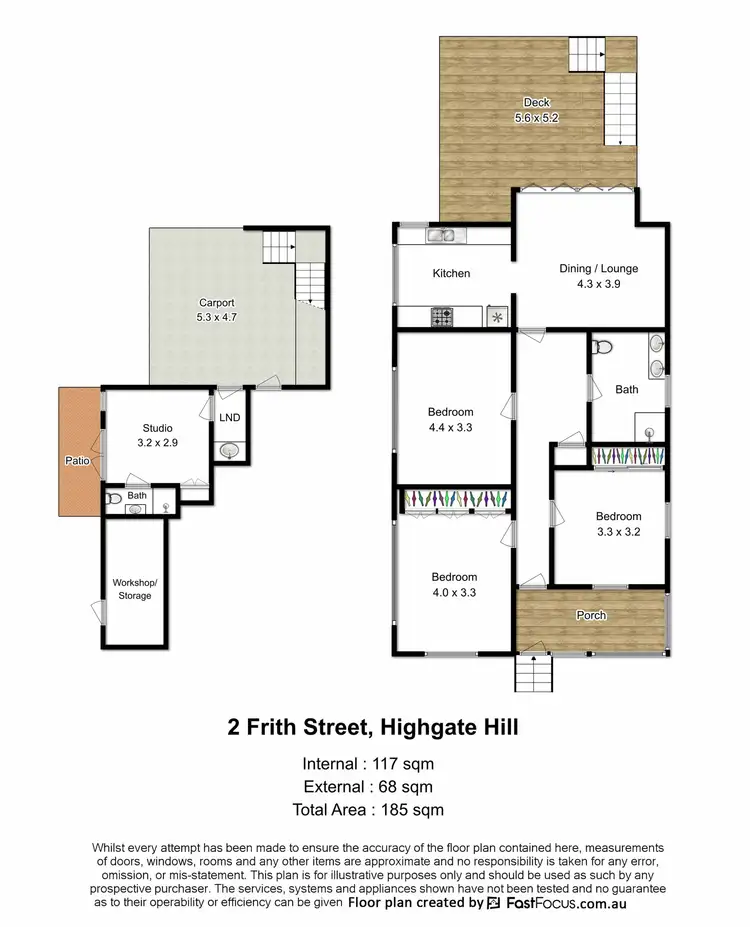 Floorplan of Homely house listing, 2 Frith Street, Highgate Hill QLD 4101