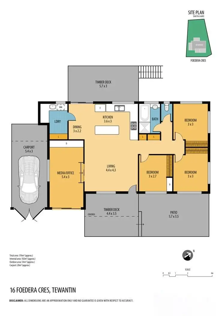 Floorplan of Homely house listing, 16 Foedera Crescent, Tewantin QLD 4565