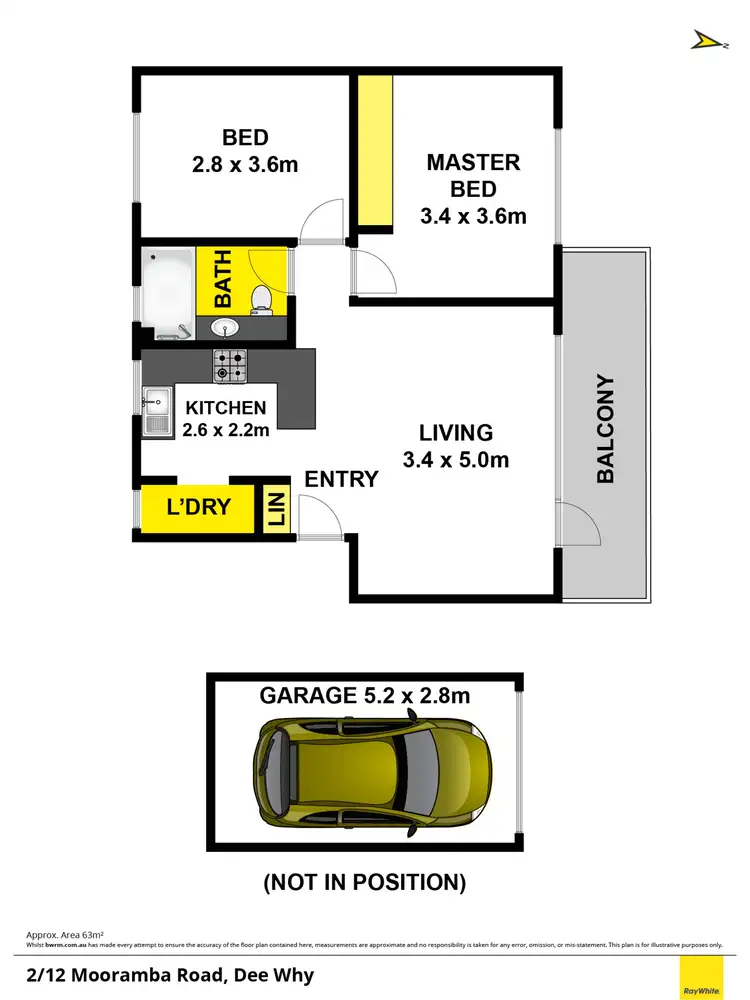 Floorplan of Homely unit listing, 2/12 Mooramba Road, Dee Why NSW 2099