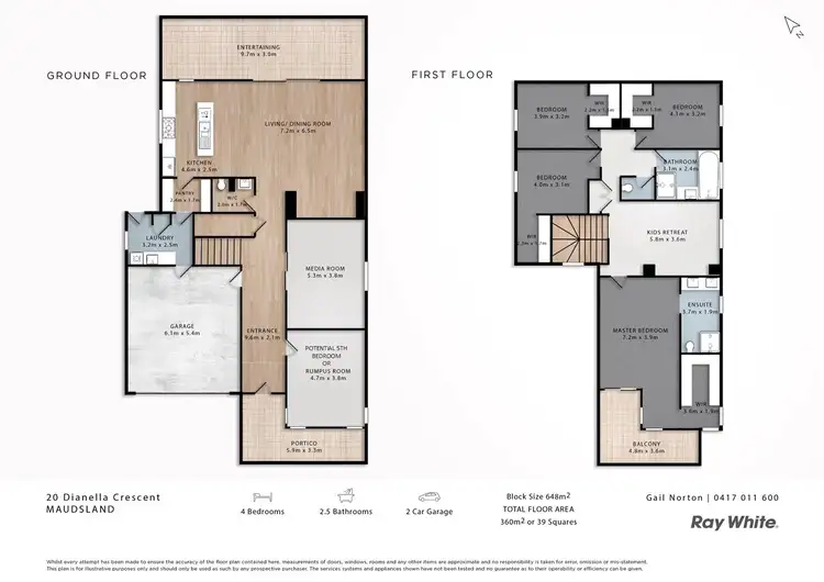 Floorplan of Homely house listing, 20 Dianella Crescent, Maudsland QLD 4210