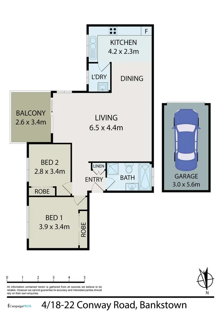 Floorplan of Homely unit listing, 4/18-22 Conway Road, Bankstown NSW 2200