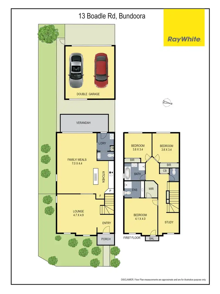 Floorplan of Homely townhouse listing, 13 Boadle Road, Bundoora VIC 3083