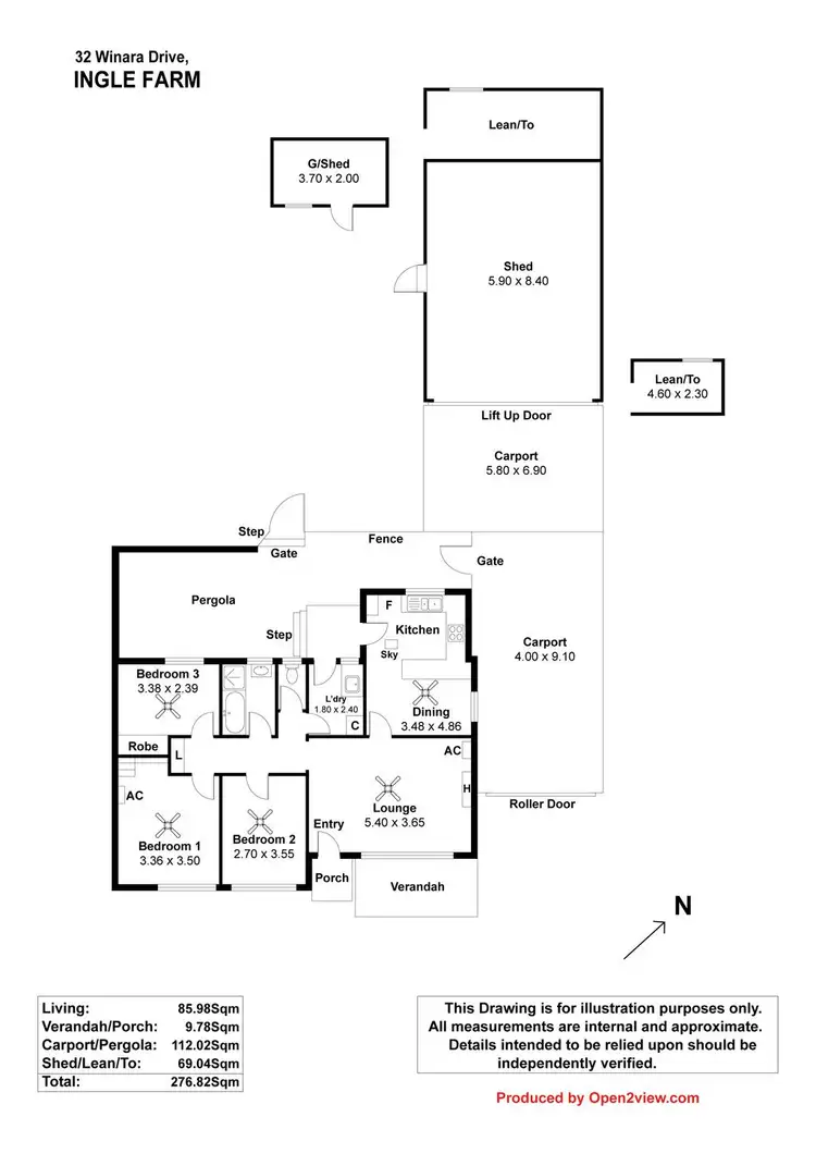 Floorplan of Homely house listing, 32 Winara Drive, Ingle Farm SA 5098