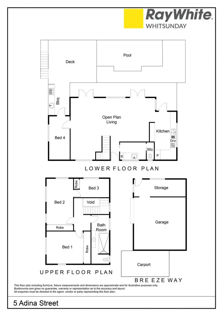 Floorplan of Homely house listing, 5 Adina Street, Cannonvale QLD 4802
