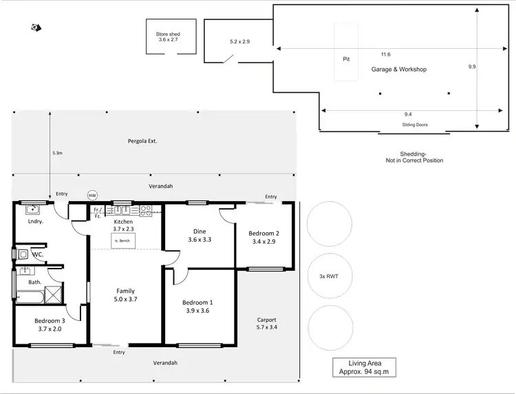 Floorplan of Homely house listing, 34-36 Colin Street, Loxton SA 5333