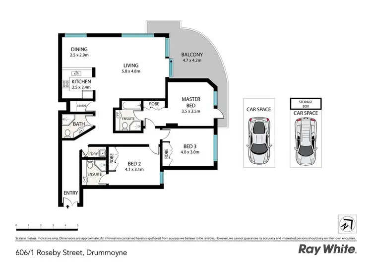 Floorplan of Homely apartment listing, 606/1 Roseby Street, Drummoyne NSW 2047