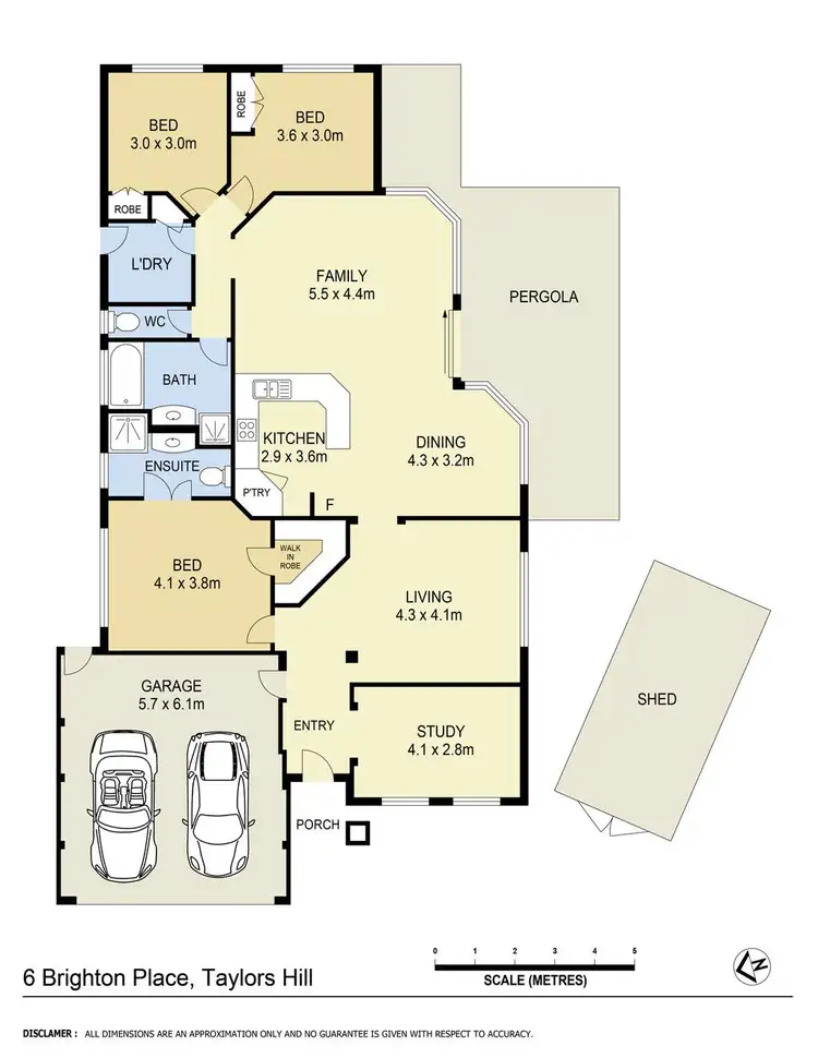 Floorplan of Homely house listing, 6 Brighton Place, Taylors Hill VIC 3037