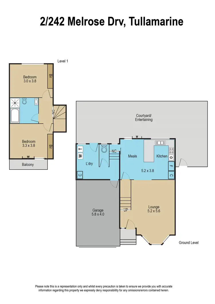 Floorplan of Homely unit listing, 2/242 Melrose Drive, Tullamarine VIC 3043